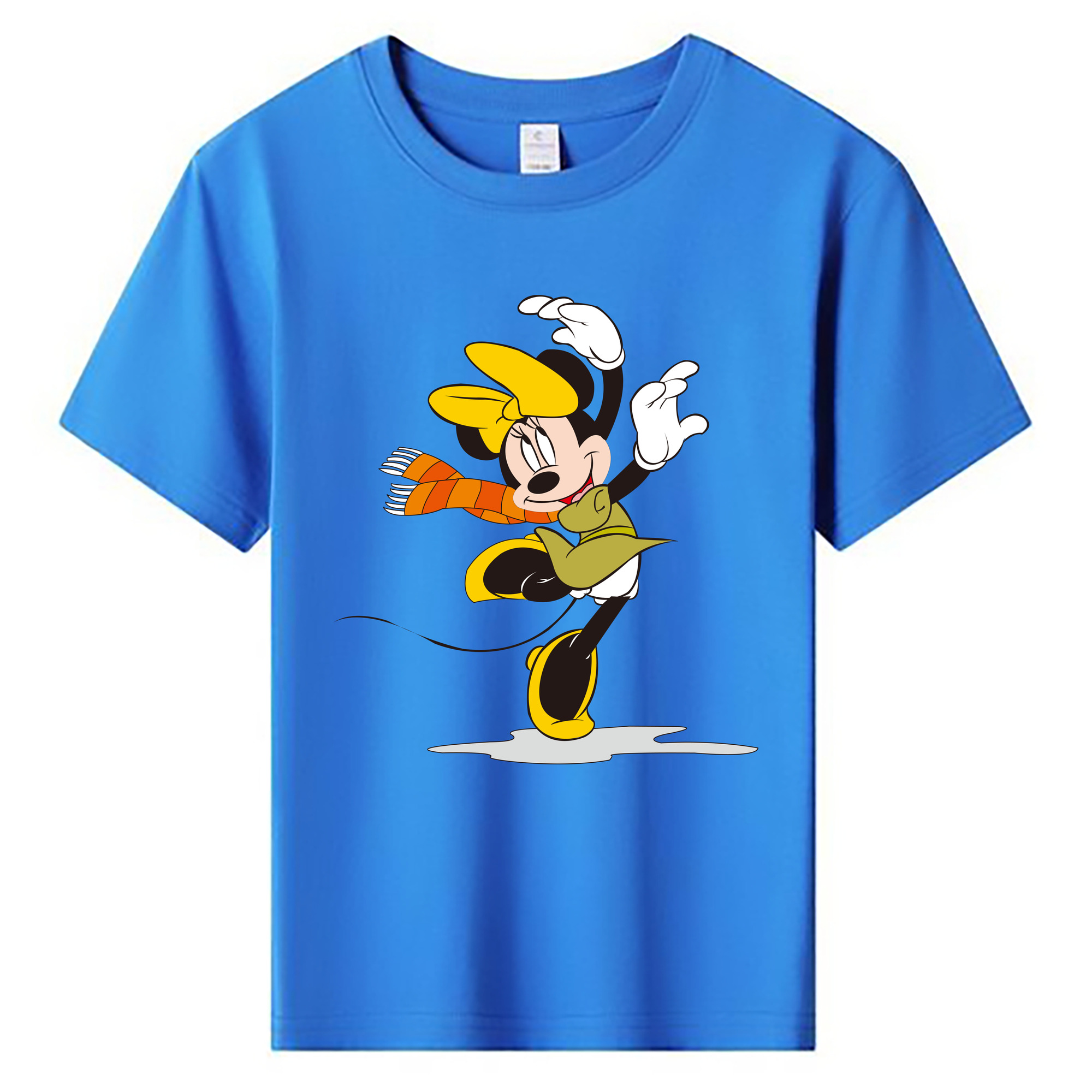 ミッキーマウス Mickey Mouse 綿100％キッズTシャツ（フロントプリント）
